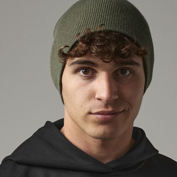 TWO-tone pull-on beanie. Thumbnail